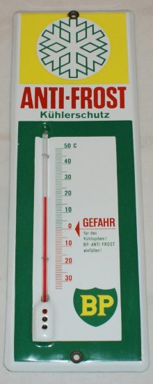 BP Antifrost Thermometer Emailschild