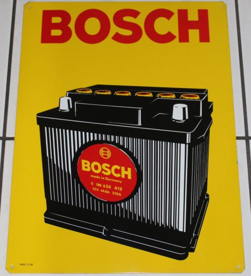 Bosch Batterie Blechschild