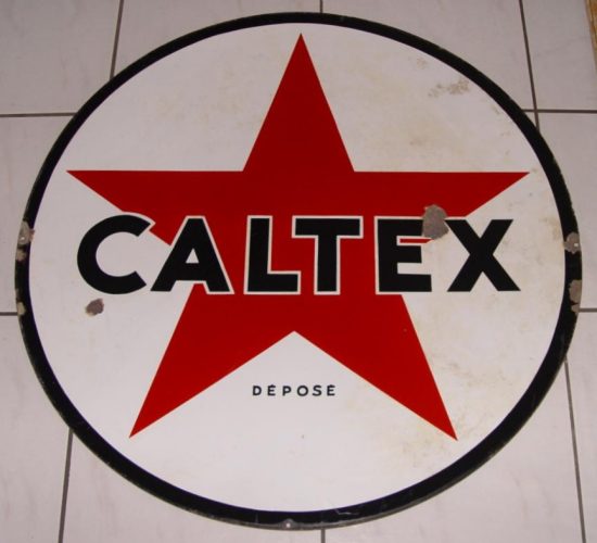 Caltex Emailschild 1