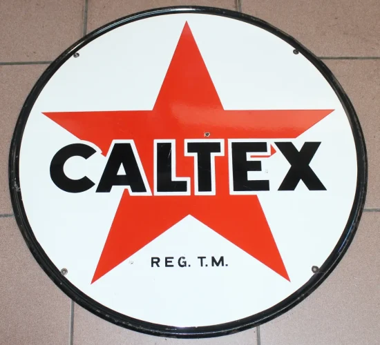 Caltex Emailschild 6