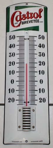 Castrol Thermometer Emailschild 2