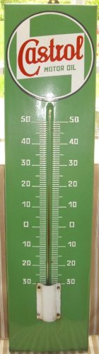 Castrol Thermometer Emailschild 5