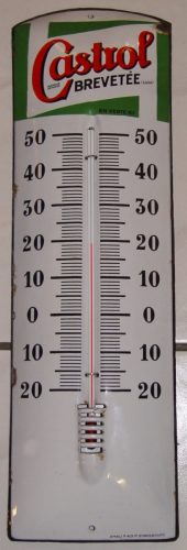 Castrol Thermometer Emailschild 6