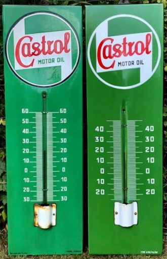 Castrol Thermometer Emailschild 7
