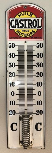 Castrol Thermometer Emailschild