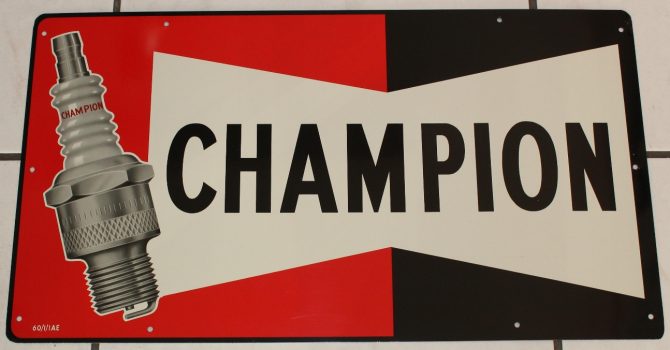 Champion Blechschild 1