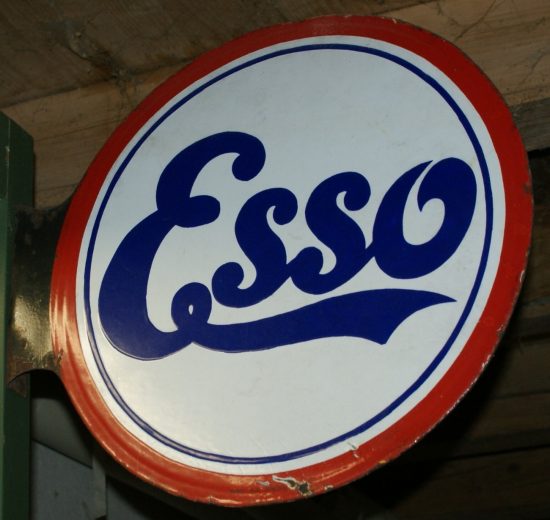 Esso Flaggen Emailschild