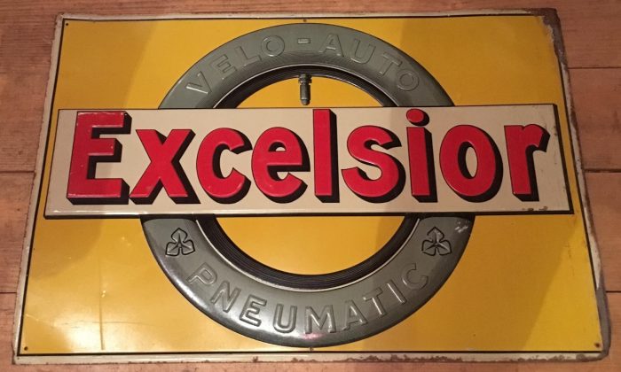 Excelsior Pneumatic Blechschild
