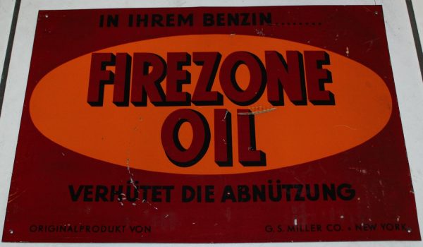 Firezone Oil Blechschild