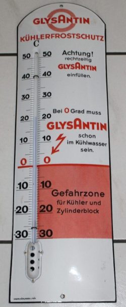 Glysantin Thermometer Emailschild