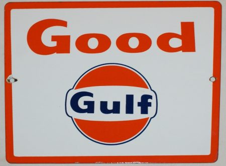 Gulf Emailschild 13