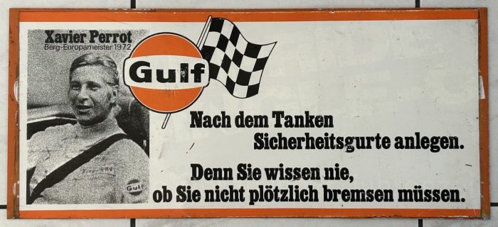 Gulf Xavier Perrot Reklame Schild