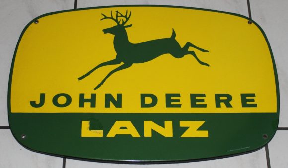 John Deere Lanz Emailschild