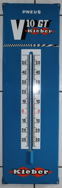 Kléber Pneus Thermometer Emailschild