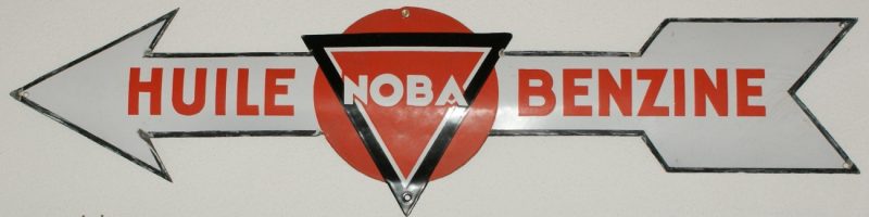 Noba benzin Pfeilemailschild