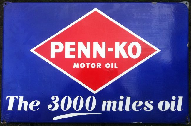 Penn Ko Motor Oil Emailschild