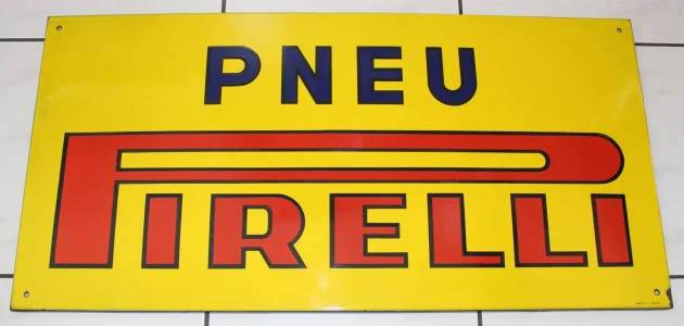 Pirelli Emailschild 6