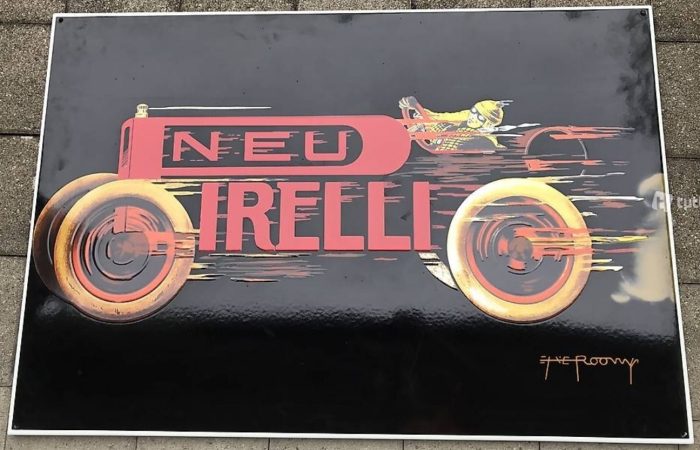 Pirelli Emailschild 68x100cm fake