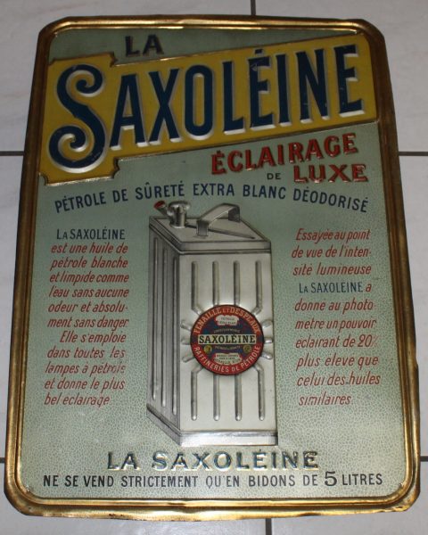 Saxoléine Blechschild