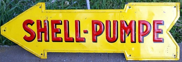 Shell Blechschild 12
