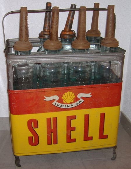 Shell Flaschen Ständer