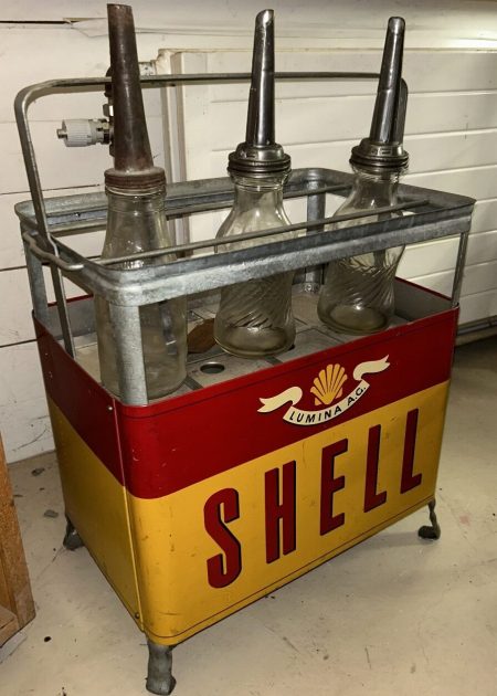 Shell Oelflaschen Ständer Lumina
