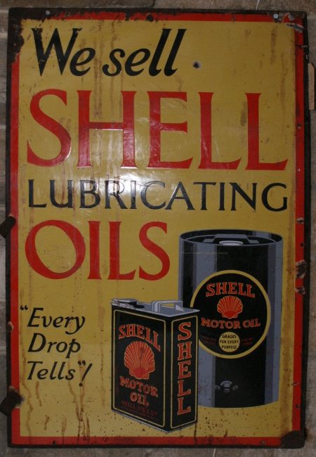 Shell Oils Emailschild England