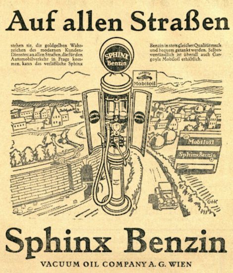 Sphinx Benzin Reklame