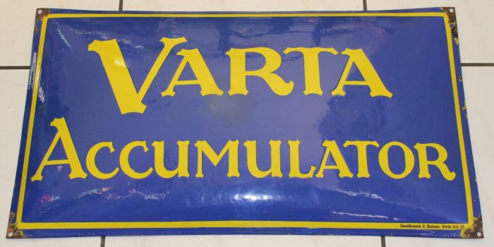 Varta Accumulator Emailschild