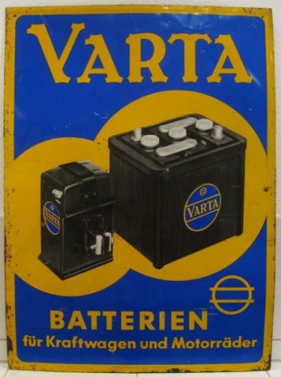 Varta Batterien Blechschild