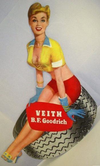 Veith B.F.Goodrich Pin-Up Blechschild