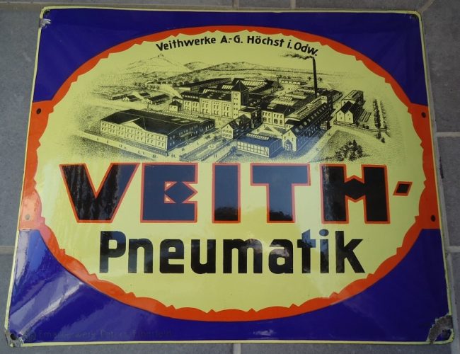 Veith Pneumatik Emailschild